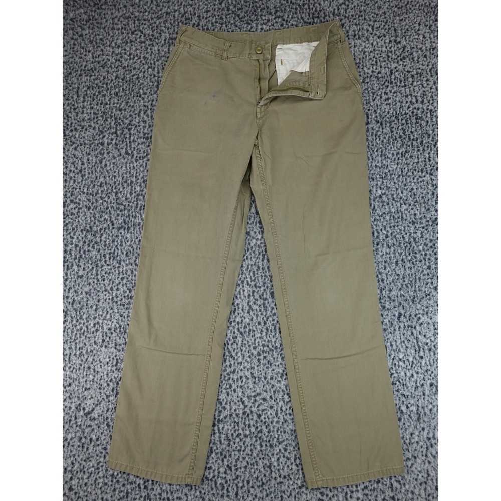 Patagonia Canvas Pants Mens 34 Khaki Organic Cotton Straight Leg STY55845
